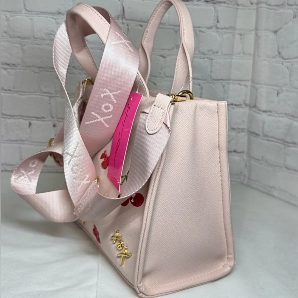 NWT Betsey Johnson Xonora 3-Way Studded Satchel Tote Bag - Picture 7 of 14